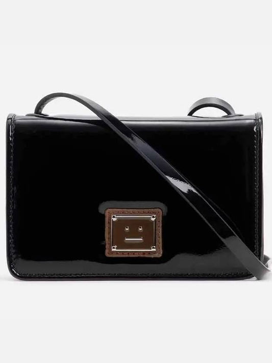 Metallic Face Logo Front Glossy Crossbody Bag - ACNE STUDIOS - BALAAN 1