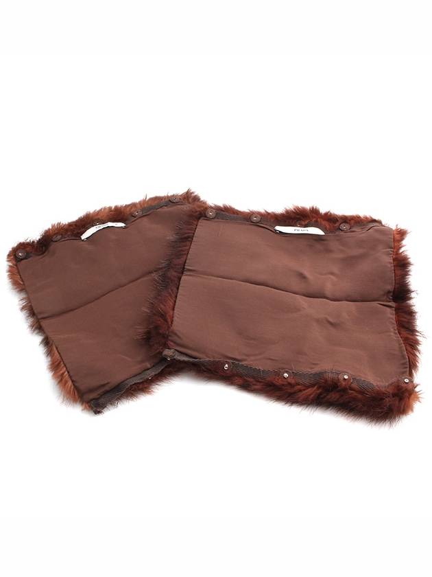 Red brown fur wrist tosh warmer - PRADA - BALAAN 2