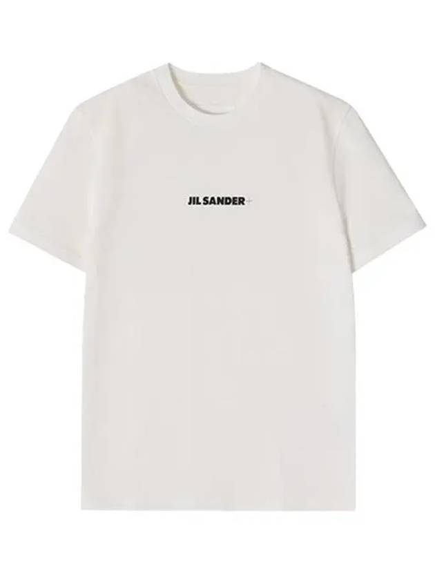 Logo Print Short Sleeve T-Shirt White - JIL SANDER - BALAAN 5