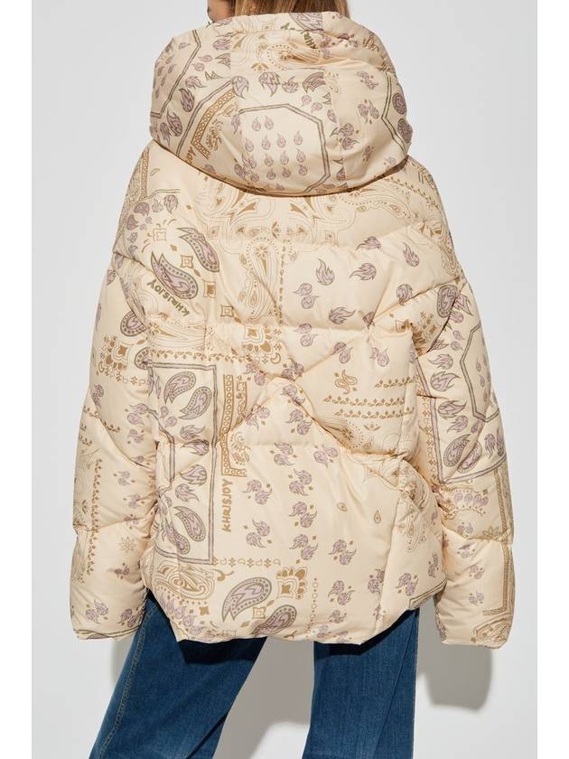 Khrisjoy Down Jacket With Paisley Print, Women's, Beige - KHRISJOY - BALAAN 4