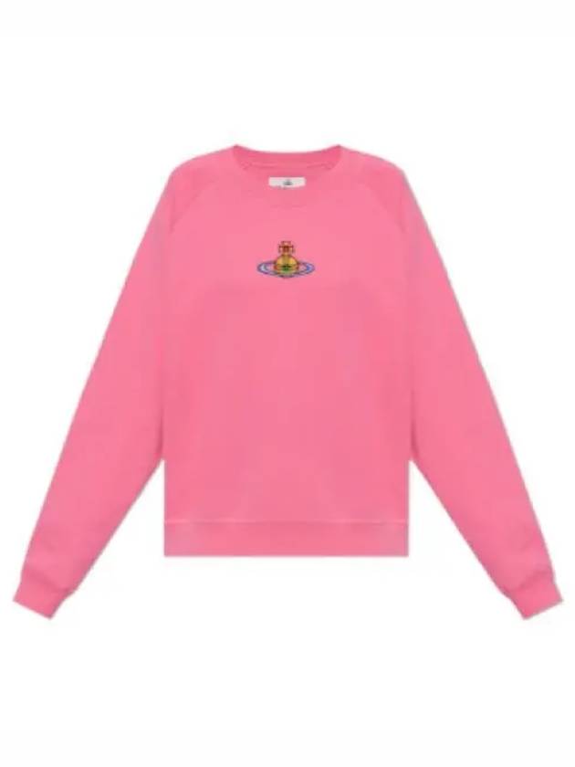 Embroidered Logo Cotton Sweatshirt Pink - VIVIENNE WESTWOOD - BALAAN 2