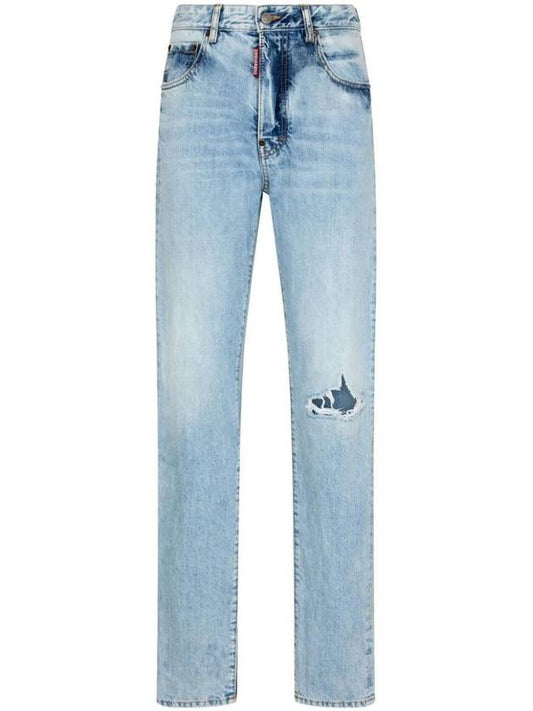 distressed detail slim cut jeans S72LB0723S30309 - DSQUARED2 - BALAAN 1