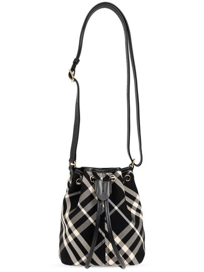 Check Mini Bucket Bag Black Black - BURBERRY - BALAAN 2