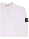 Men's Wappen Patch Crew Neck Cotton Knit Top White - STONE ISLAND - BALAAN 5