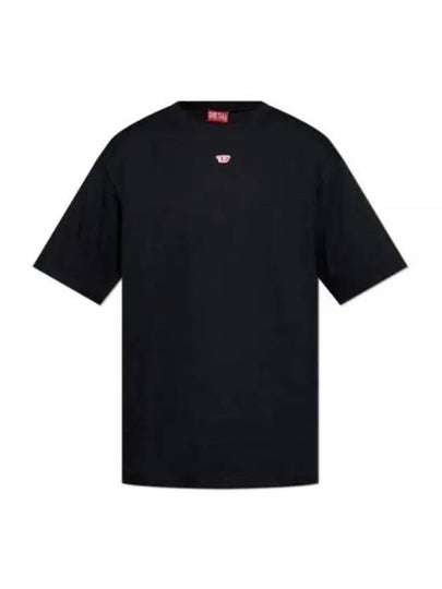 Oval D Logo Cotton Short Sleeve T-Shirt Black - DIESEL - BALAAN 2