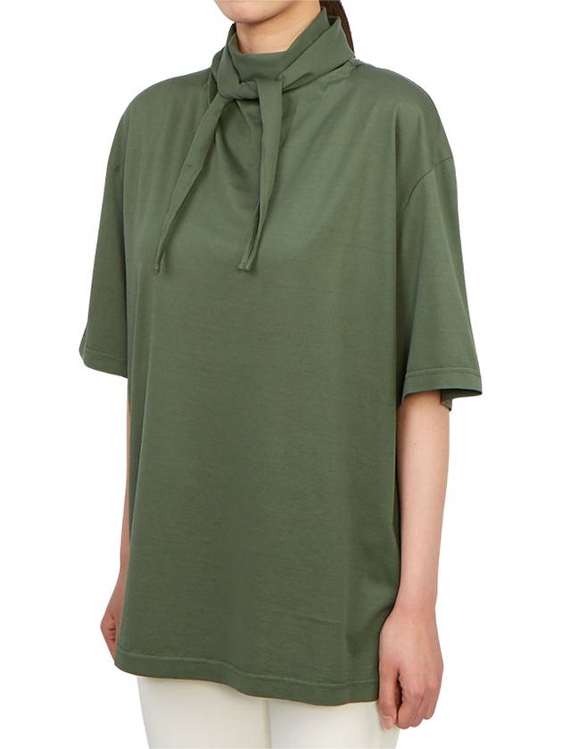 Women's Foulard Short Sleeve T Shirt Green - LEMAIRE - BALAAN 3