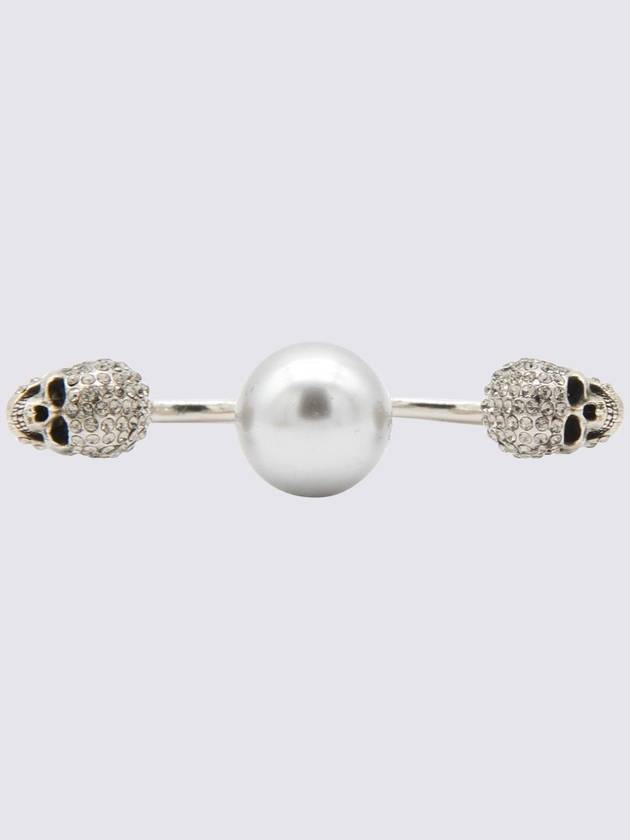 23 fw Pearl Brass Skull Double Ring 734749I170E1390 B0480371977 - ALEXANDER MCQUEEN - BALAAN 6