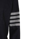 Men's Diagonal Solid Flannel Long Sleeve Shirt Navy - THOM BROWNE - BALAAN 7