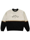 Color block logo crew sweatshirt cream - DROLE DE MONSIEUR - BALAAN 1