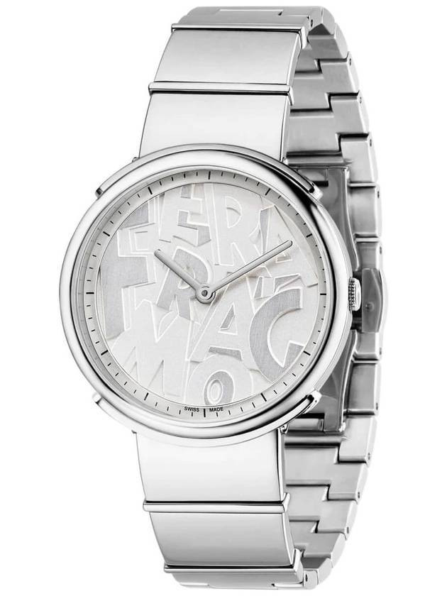 Logomania 35MM Silver Watch Silver - SALVATORE FERRAGAMO - BALAAN 1