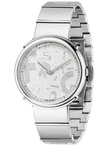 Logomania 35MM Silver Watch Silver - SALVATORE FERRAGAMO - BALAAN 1