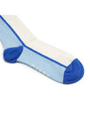 Rib Color Block Cotton High Top Socks Blue - GANNI - 4