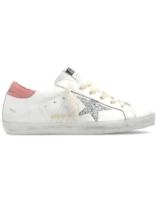 Superstar Pink Tab Leather Low Top Sneakers White - GOLDEN GOOSE - BALAAN 2