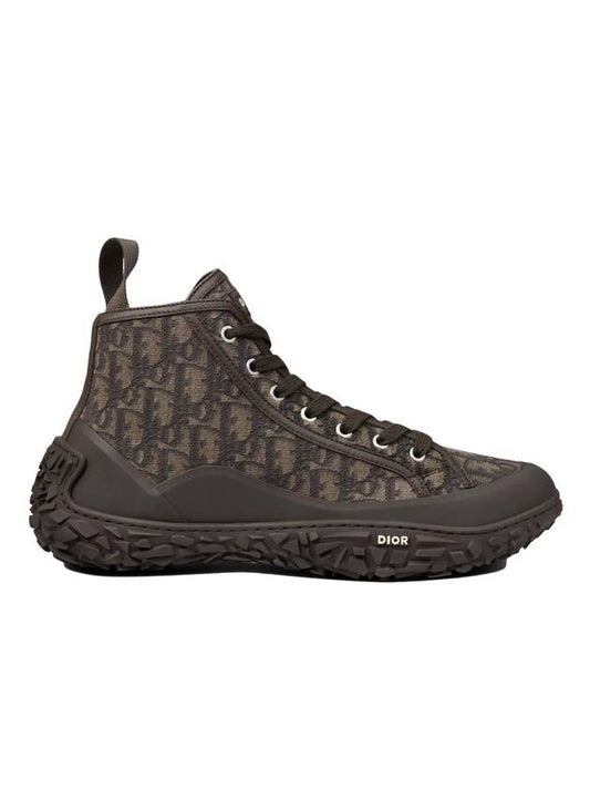 Diorizon Oblique Jacquard Rubber High Top Sneakers Brown - DIOR - BALAAN 1