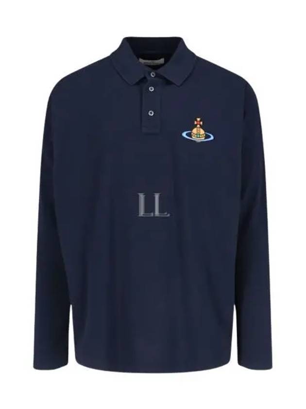 ORB Logo Polo Shirt Navy - VIVIENNE WESTWOOD - BALAAN 2