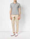 Men's Three Stripes Pocket Mercerized Short Sleeve Polo Shirt Light Grey - THOM BROWNE - BALAAN 3