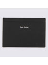 Men's Car Print Leather Card Wallet Black - PAUL SMITH - BALAAN 1