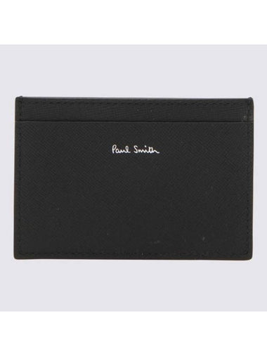 Men's Car Print Leather Card Wallet Black - PAUL SMITH - BALAAN 1