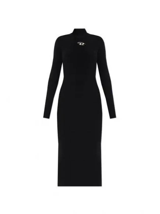 M Zary B Ribbed Knit Long Dress Black - DIESEL - BALAAN 2