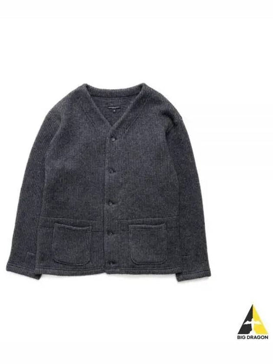 Knit Cardigan A Gray Wool Poly Sweater 23F1B030 NQ093 PS008 - ENGINEERED GARMENTS - BALAAN 1