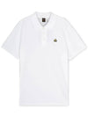 Men's Logo Patch Short Sleeve Polo Shirt White - MOOSE KNUCKLES - BALAAN 2