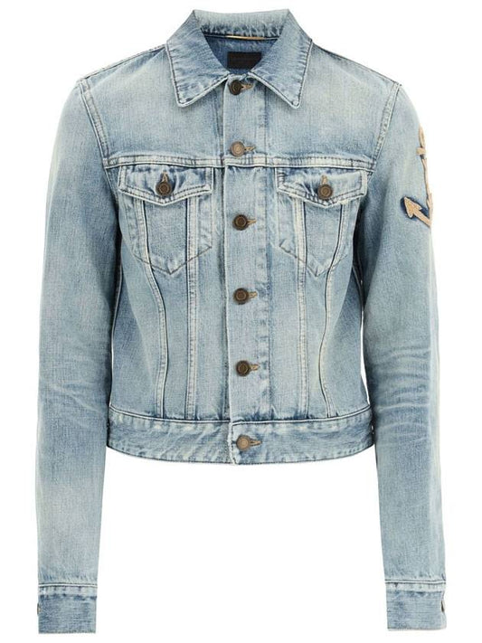 Women's Denim Jacket - SAINT LAURENT - BALAAN.