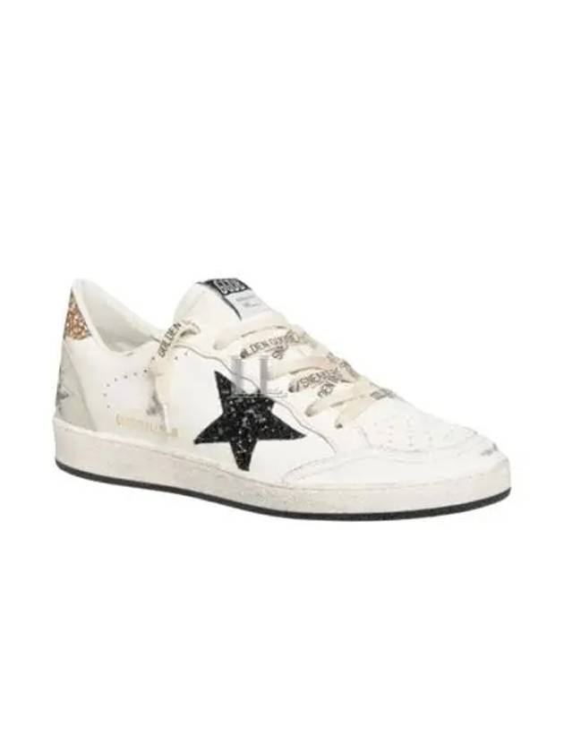 Ball Star Gold Tab Leather Low Top Sneakers White - GOLDEN GOOSE - BALAAN 2