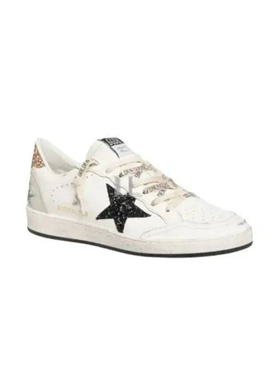 Ball Star Gold Tab Leather Low Top Sneakers White - GOLDEN GOOSE - BALAAN 2