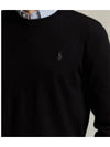 Logo Crew Neck Wool Knit Top Black - POLO RALPH LAUREN - BALAAN 5