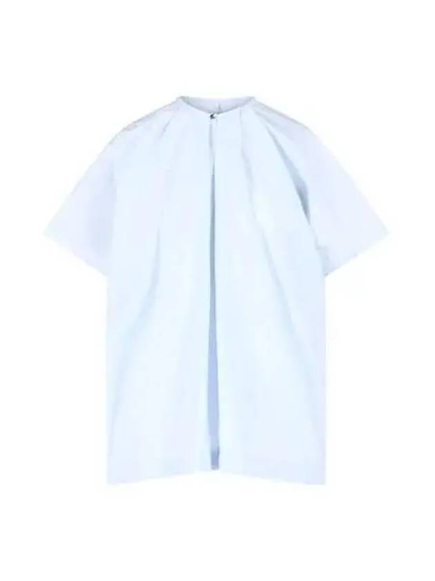 Blouse Women s Parachute Short Sleeve Light Blue - LEMAIRE - BALAAN 1