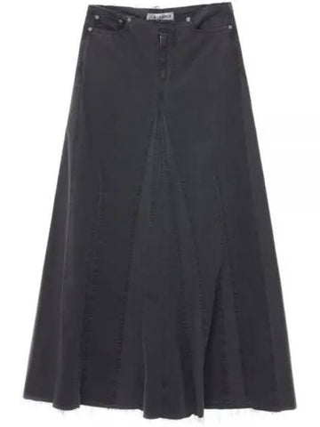 Rebel Herringbone A-Line Skirt Ash Black - OUR LEGACY - BALAAN 1