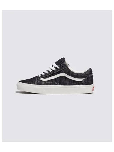 Old School Threaded Denim Black White VN000CR5Y281 - VANS - BALAAN 1