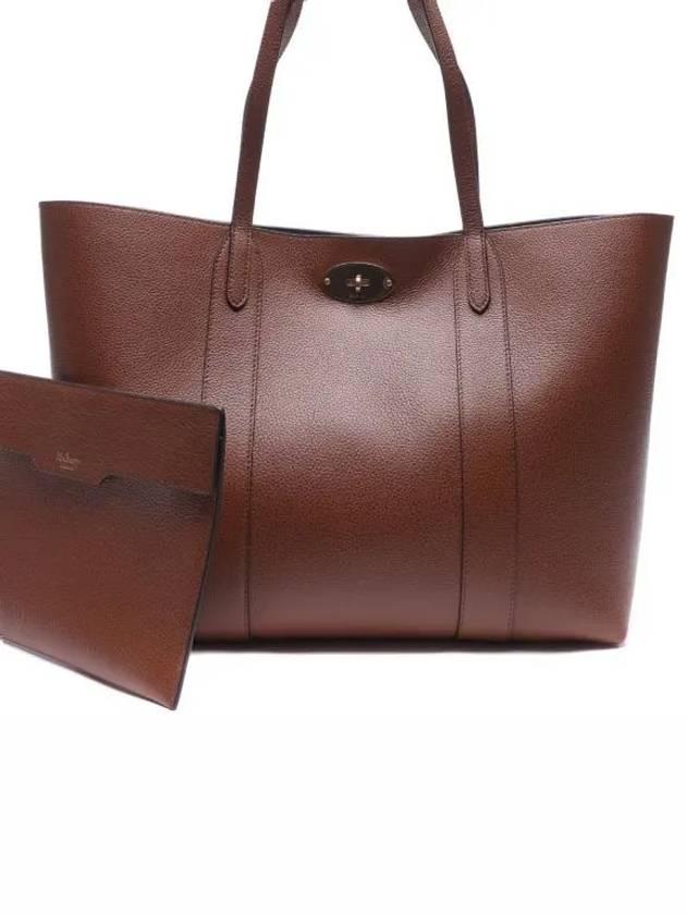 Bayswater Small Classic Grain Leather Tote Bag Oak - MULBERRY - BALAAN 2