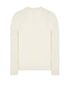 Embroidered Logo Crew Neck Lambswool Knit Top Ivory - STONE ISLAND - BALAAN 4