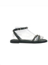 Silver Stud Strap Sandals Black - ALEXANDER MCQUEEN - BALAAN 3