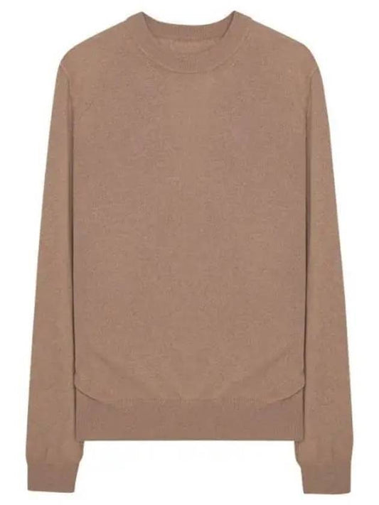 Crew Neck Cashmere Knit Top Brown - MAISON MARGIELA - BALAAN 1