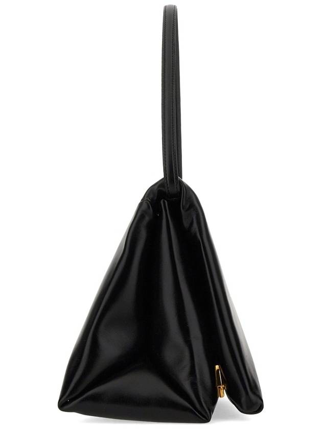 Prisma Triangle Leather Shoulder Bag Black - MARNI - BALAAN 5