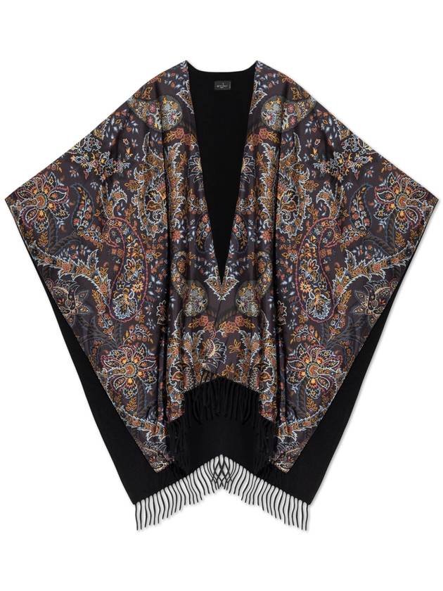 Etro Poncho With Floral Pattern, Women's, Multicolour - ETRO - BALAAN 1