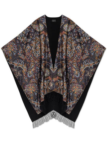 Etro Poncho With Floral Pattern, Women's, Multicolour - ETRO - BALAAN 1