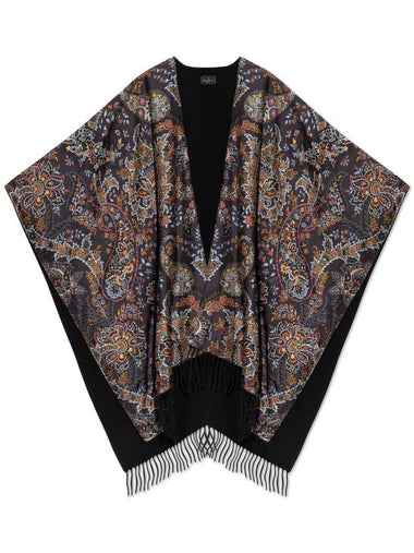 Etro Poncho With Floral Pattern, Women's, Multicolour - ETRO - BALAAN 1