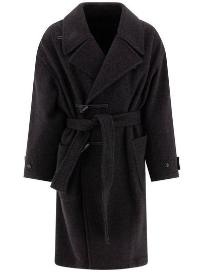 Alpaca Wool Duffel Coat Black - LEMAIRE - BALAAN 2