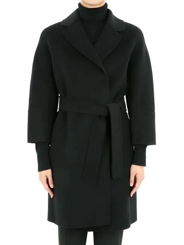 Women s Arona Virgin Wool Coat Black 2429016111600 013 - MAX MARA - BALAAN 1