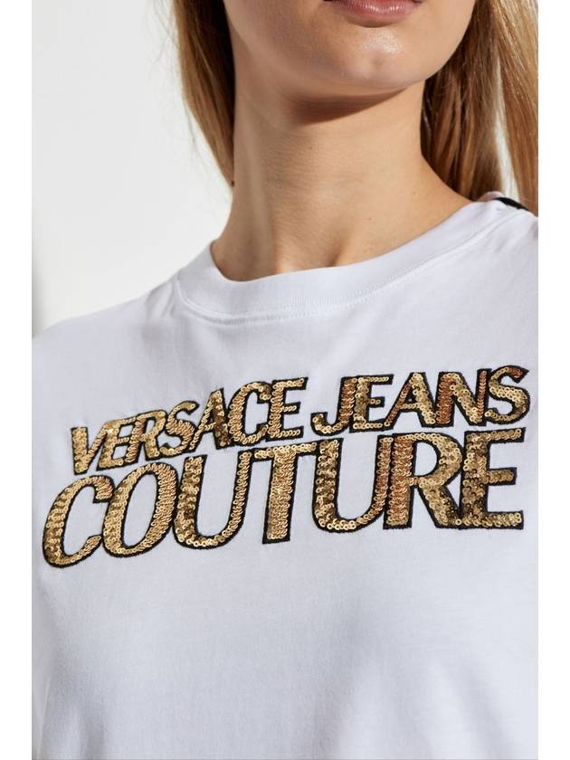 Versace Jeans Couture T-shirt With Logo, Women's, White - VERSACE - BALAAN 5