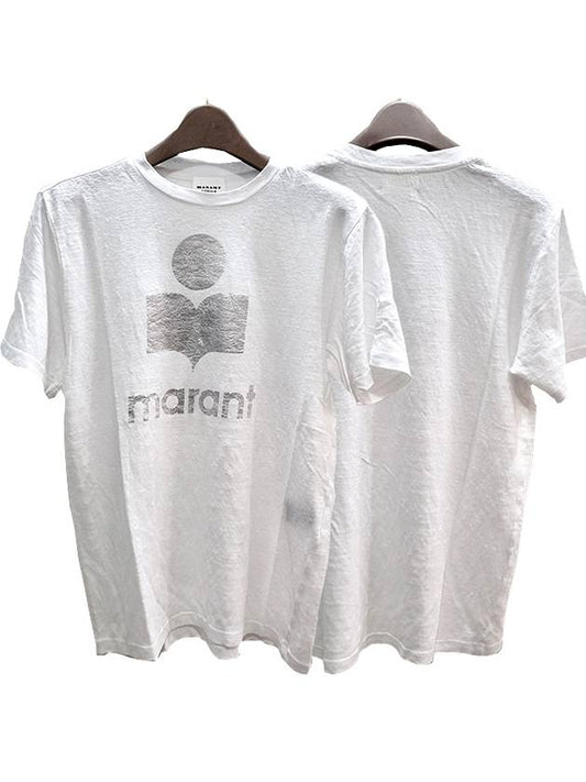 Zwell Logo Print Short Sleeve T-Shirt White - ISABEL MARANT ETOILE - BALAAN.