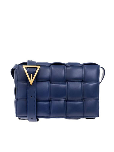 Gold Padded Cassette Cross Bag Navy - BOTTEGA VENETA - BALAAN 1