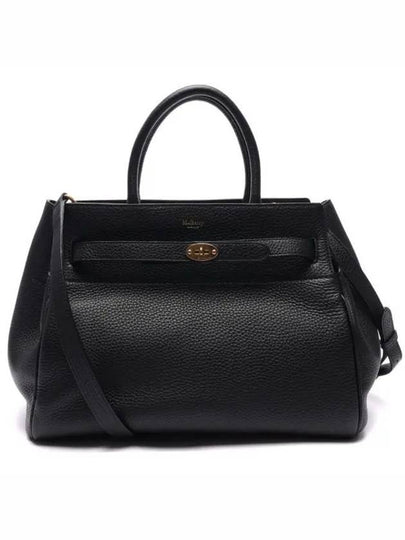 Belted Bayswater Leather Tote Bag Black - MULBERRY - BALAAN 2