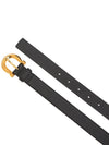 Gancini Buckle Leather Belt Black - SALVATORE FERRAGAMO - BALAAN 4