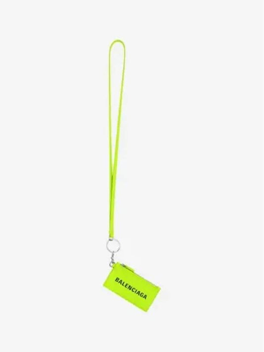 Logo Neck Strap Card Wallet Yellow - BALENCIAGA - BALAAN 2