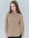 Wrist Volume Stripe CN Shirt Brown 0129 - VOYONN - BALAAN 6