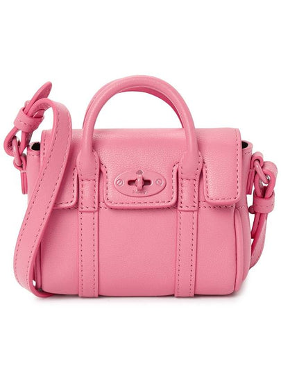 Micro Classic Grain Bayswater Leather Tote Bag Pink - MULBERRY - BALAAN 2